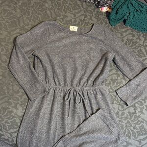 Gray Long Sleeve Cozy Knit Dress